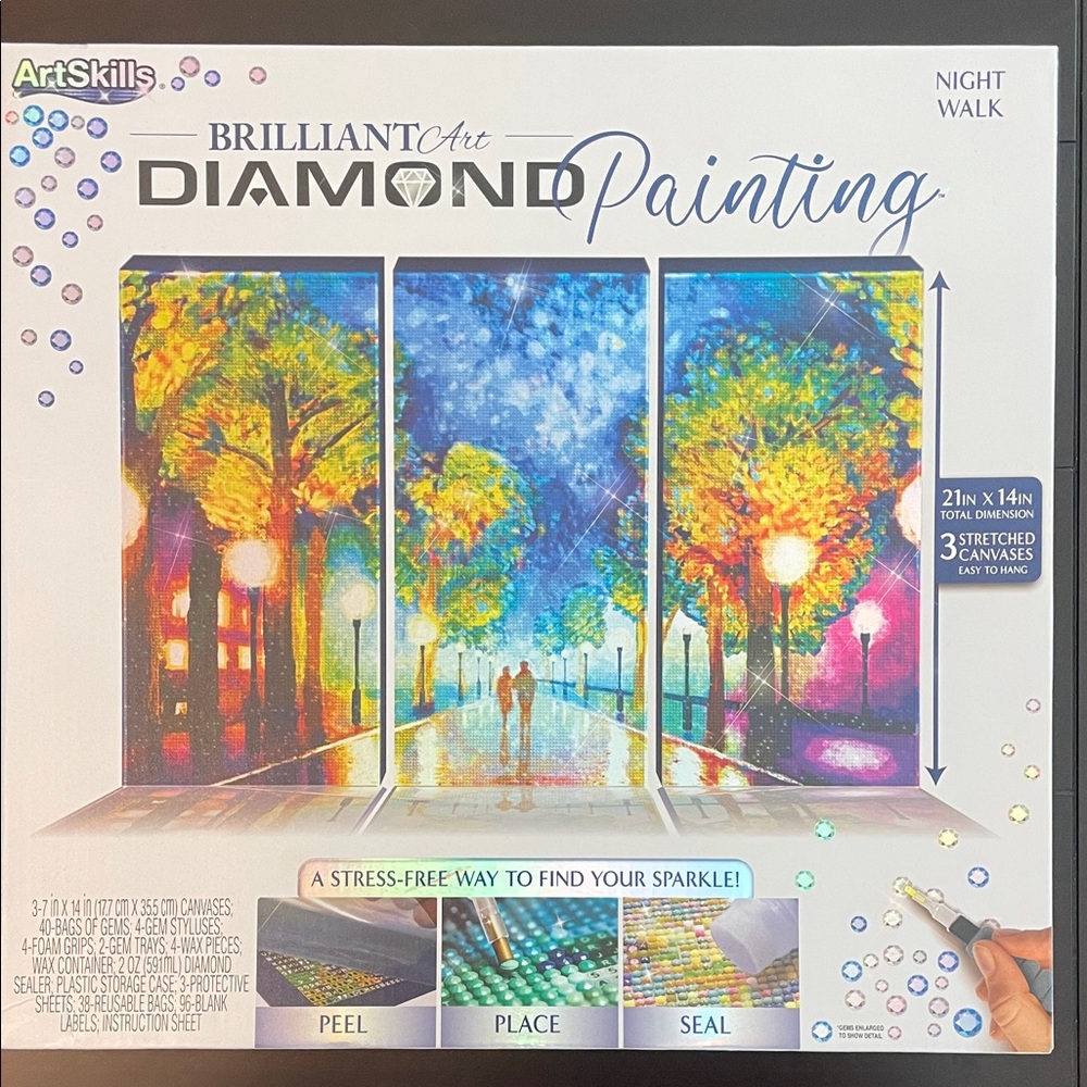 Diamond Painting Kit - Night Walk with Vibrant Colors - unopened